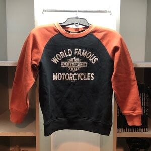 Harley-Davidson Kids Black and Orange long sleeve top.